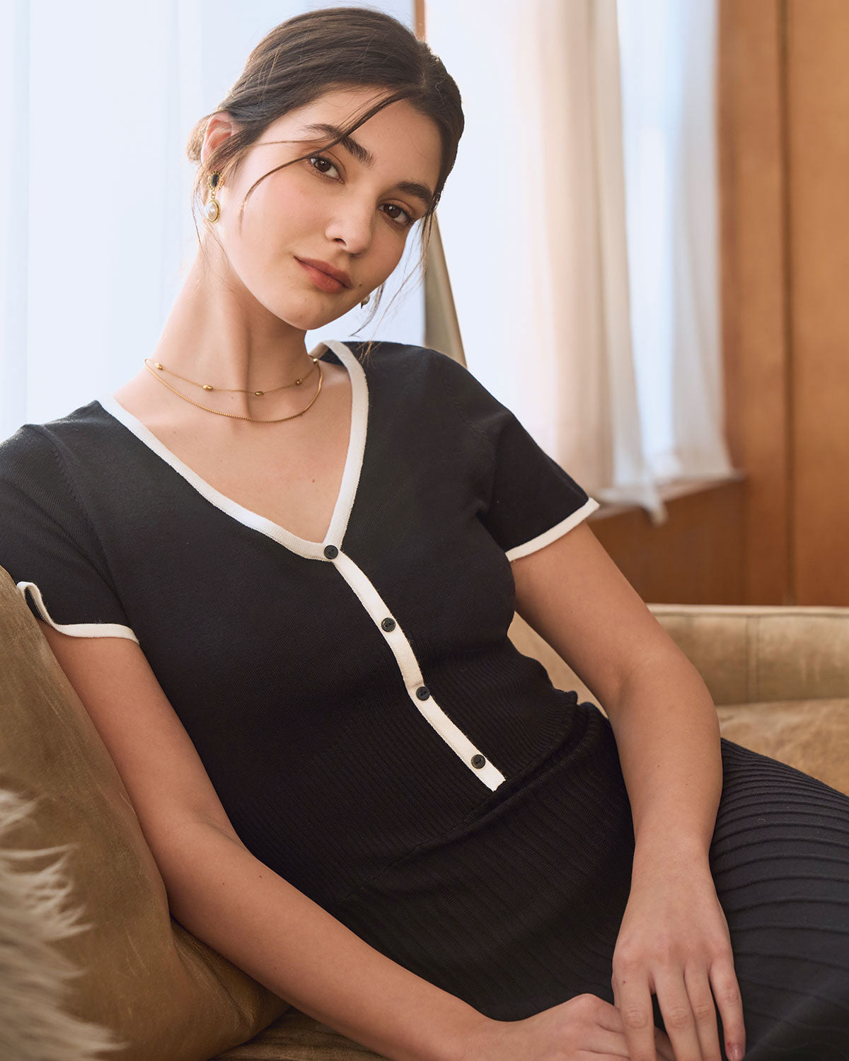 Alessia™ - Abito Midi Elegante Con Comfort