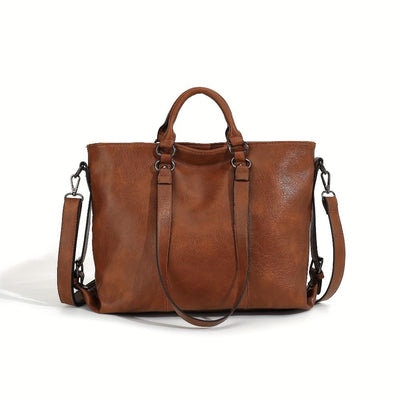 Bianca™ | Borsa Shopper Elegante e Versatile in Ecopelle con Tracolla Removibile