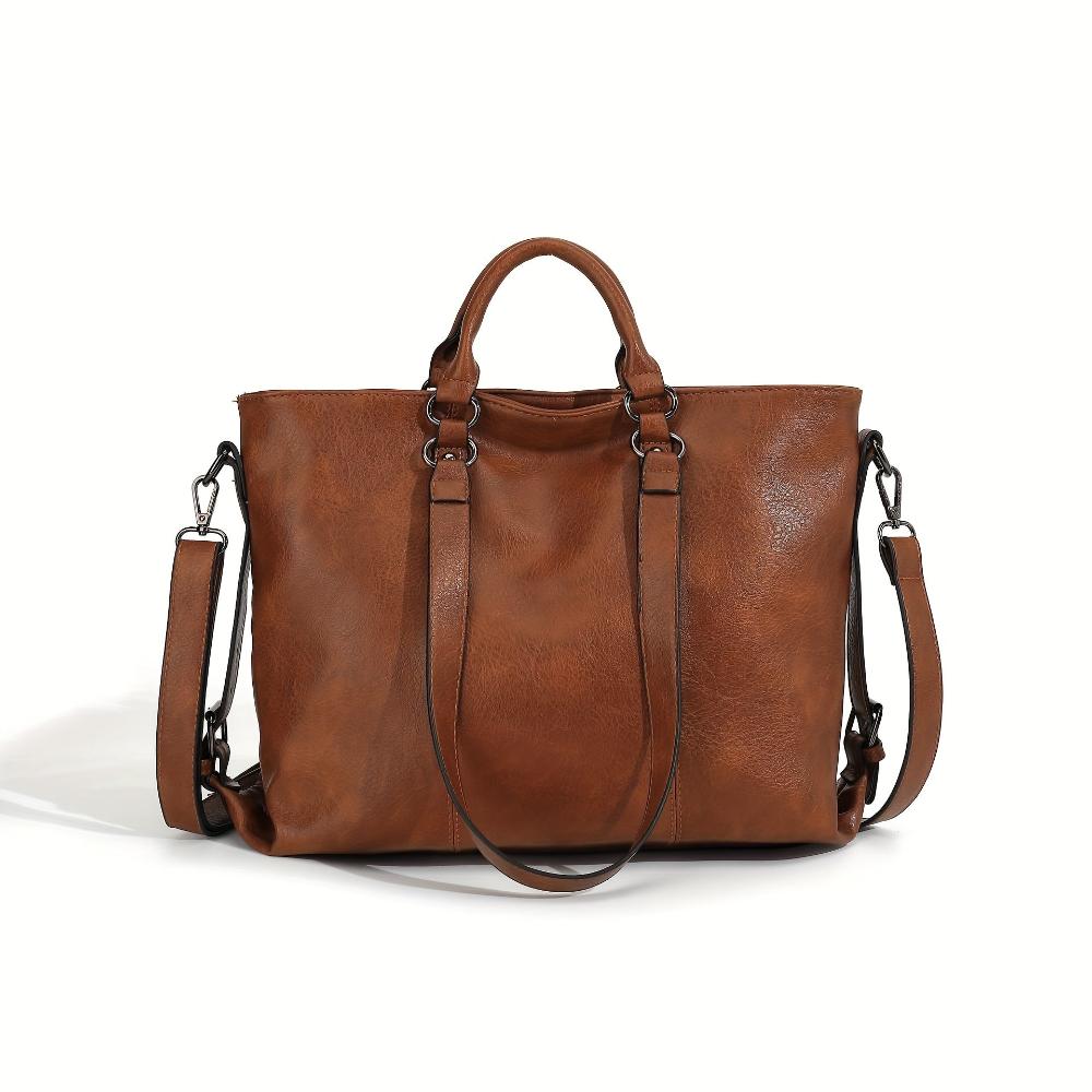 Bianca™ | Borsa Shopper Elegante e Versatile in Ecopelle con Tracolla Removibile