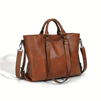 Bianca™ | Borsa Shopper Elegante e Versatile in Ecopelle con Tracolla Removibile
