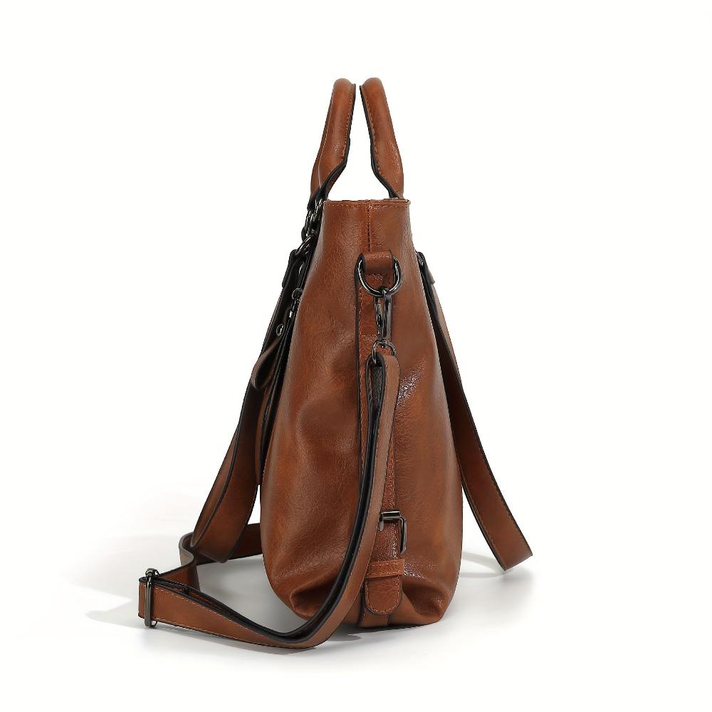 Bianca™ | Borsa Shopper Elegante e Versatile in Ecopelle con Tracolla Removibile