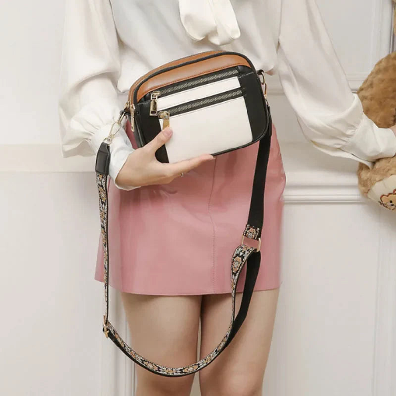 Borsa a Tracolla Viola in Pelle Finlandese