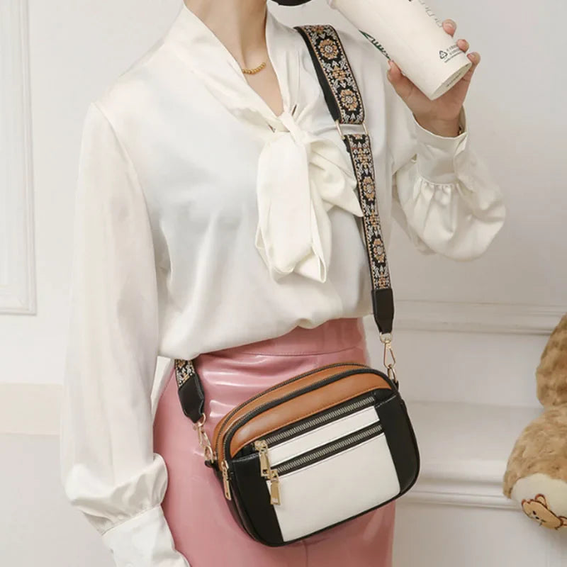 Borsa a Tracolla Viola in Pelle Finlandese