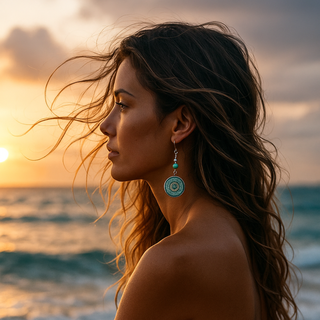 Cariddi™ | Orecchini con l'Occhio dell'Oceano