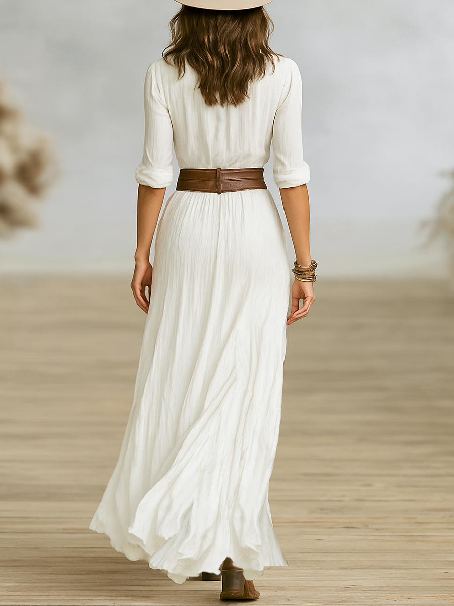 Carmen™ | Abito Cerimonia Donna Elegante in Lino