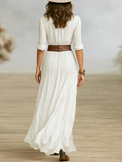 Carmen™ | Abito Cerimonia Donna Elegante in Lino