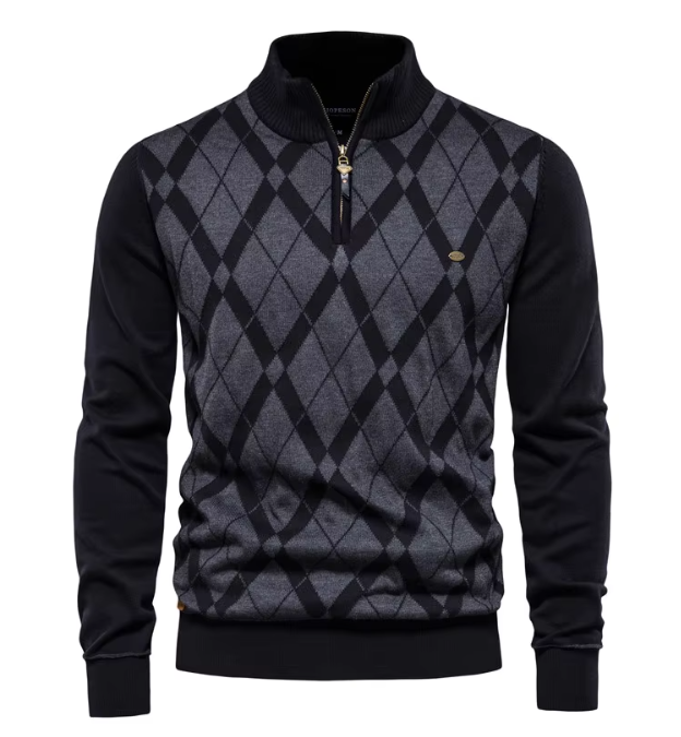 Elegante Pullover Uomo a Mezzo Zip | Comfort e Stile