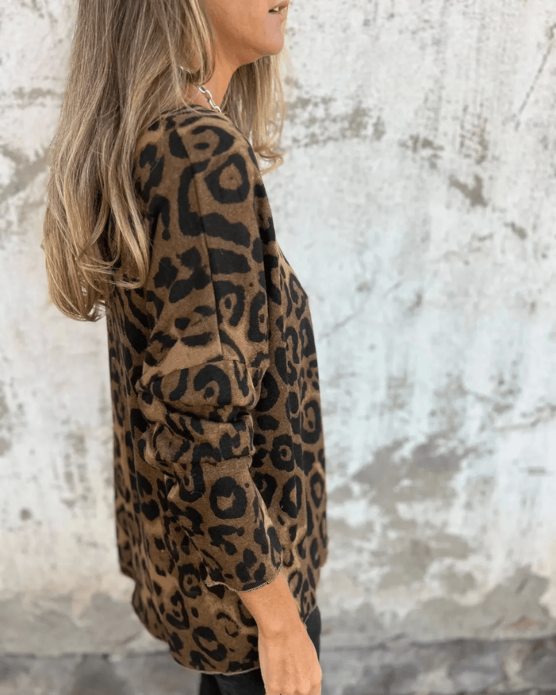 Elvéra™ | Canottiere Donna Stampa Leopardata Casual