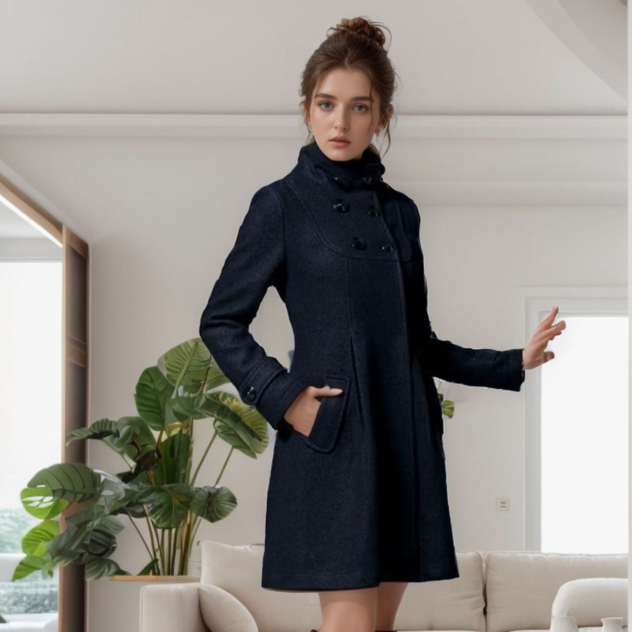 Filomena™ | Elegante Cappotto Donna Nero