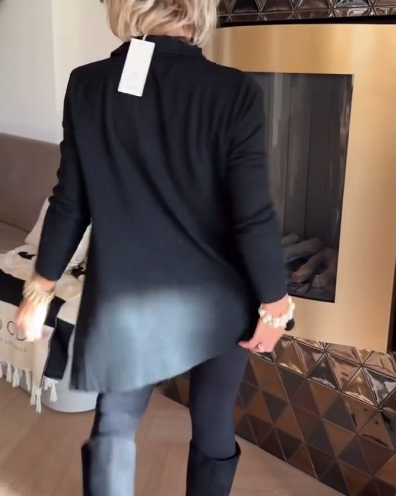 Giacca Invernale Uomo con Collare Irregolare e Maniche Lunghe