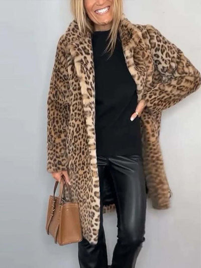 Giulia™ | Cappotto Donna Lungo Morbido con Stampa Leopardata 2