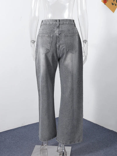 Glamour Denim Pants | Jeans Donna Con Strass