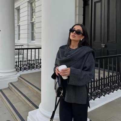 Kaleide™ | Elegante Cappotto Nero Donna