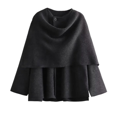 Kaleide™ | Elegante Cappotto Nero Donna