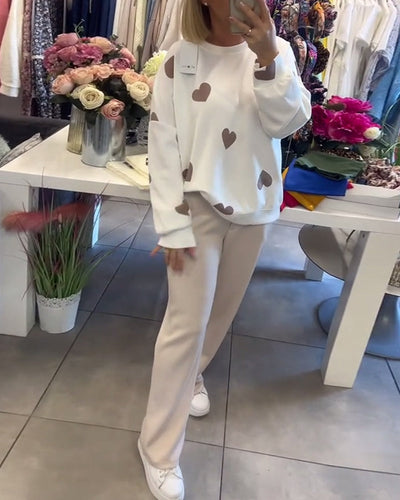 Mila™ | Maglione Donna in Cotone con Cuori