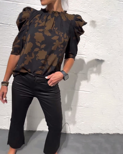 Ruch™ | Camicetta Elegante con Maniche a Pompa