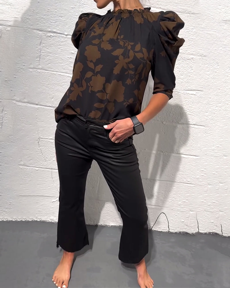 Ruch™ | Camicetta Elegante con Maniche a Pompa