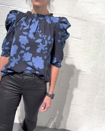 Ruch™ | Camicetta Elegante con Maniche a Pompa