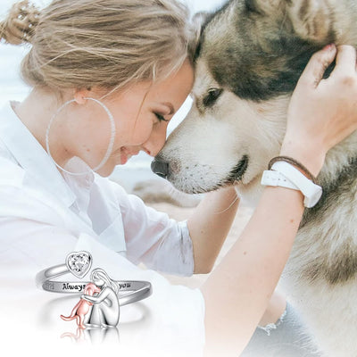 Sofia™ | Anello Donna In Argento Con Icona Del Cane