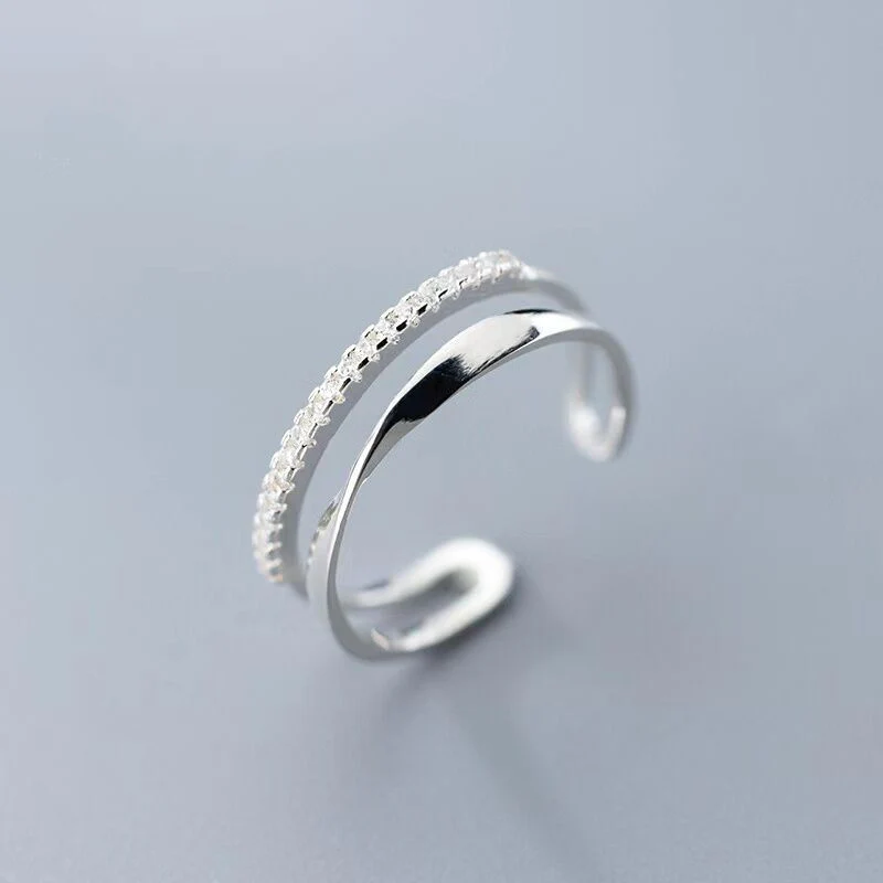 Sofia™ | Anello in Argento Regolabile con Zirconi