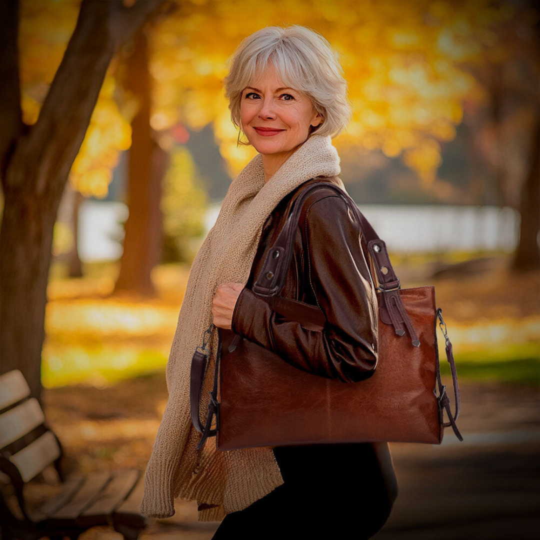 Sofia™ | Borsa da Viaggio Elegante in Pelle Pieno Fiore