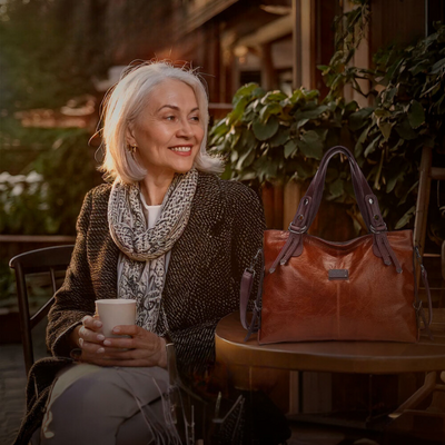 Sofia™ | Borsa da Viaggio Elegante in Pelle Pieno Fiore