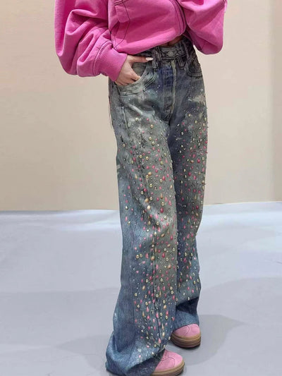 Sofia™ | Pantaloni Baggy da Donna con Strass e Comfort Elegante