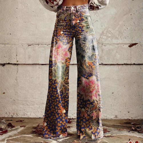 Sofia™ | Pantaloni Donna Vintage con Stile Bohémien in Tessuto Morbido 0