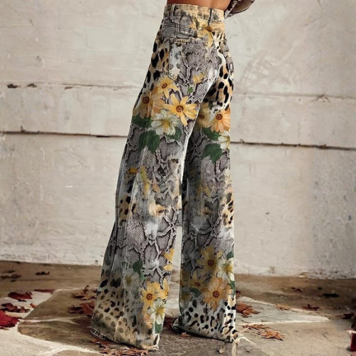 Sofia™ | Pantaloni Donna Vintage in Stile Bohémien con Vita Alta 1