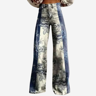 Sofia™ | Pantaloni Vintage Eleganti con Stampa Unica 0